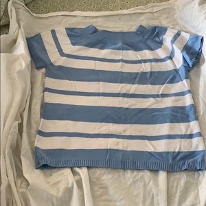 Knit short sleeve top